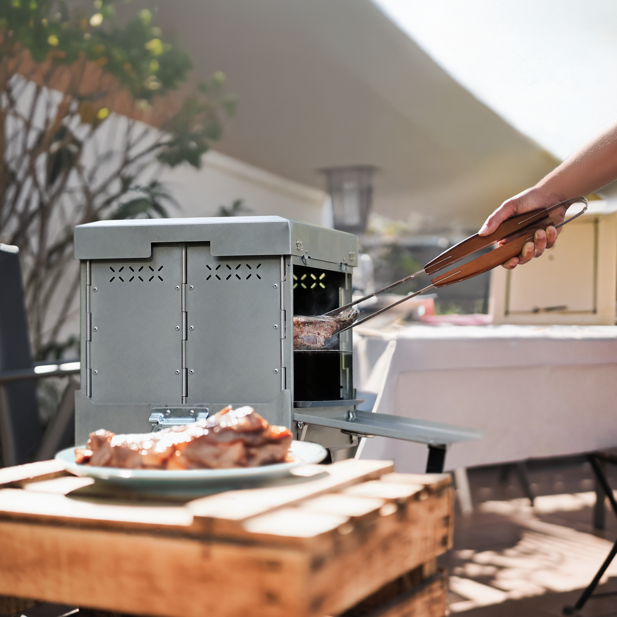 StoviGo Foldable Top-Heating Grill